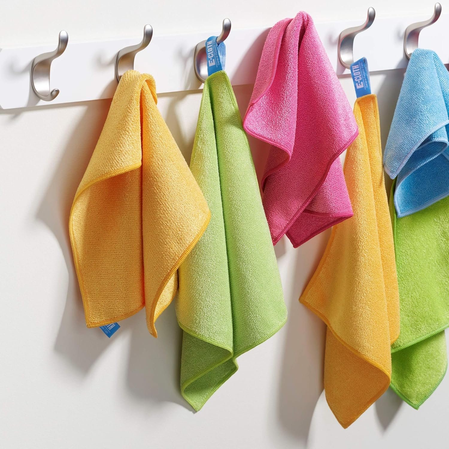 E-Cloth 5-pc Starter Pack- Microfiber Cleaning Cloth Set with Reusable Cleaning Cloth and Glass Polishing Cloth, Assorted Color Microfiber Cleaner for Bathroom, Kitchen, and Car - 1 Pack - Image 6