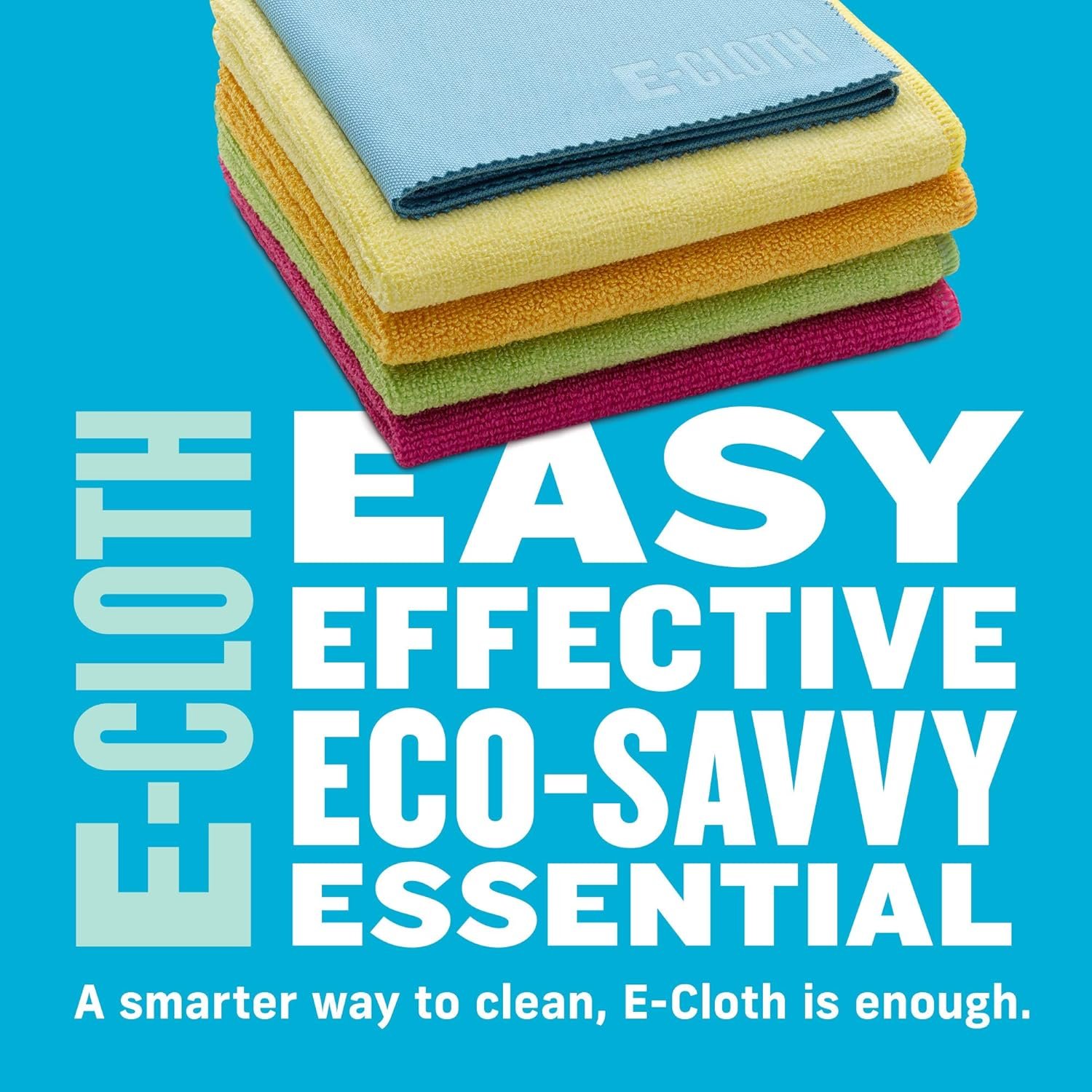 E-Cloth 5-pc Starter Pack- Microfiber Cleaning Cloth Set with Reusable Cleaning Cloth and Glass Polishing Cloth, Assorted Color Microfiber Cleaner for Bathroom, Kitchen, and Car - 1 Pack - Image 9