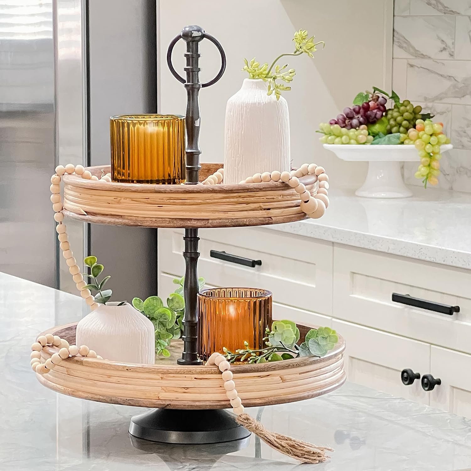 Kate Aspen Vintage Glass Tealight & Amber Votive Candle Holders (Set of 6) Rustic Fluted Candle Holder Set, Boho Home Decor, Wedding Table Centerpieces, Farmhouse Kitchen Table Decor - Image 8