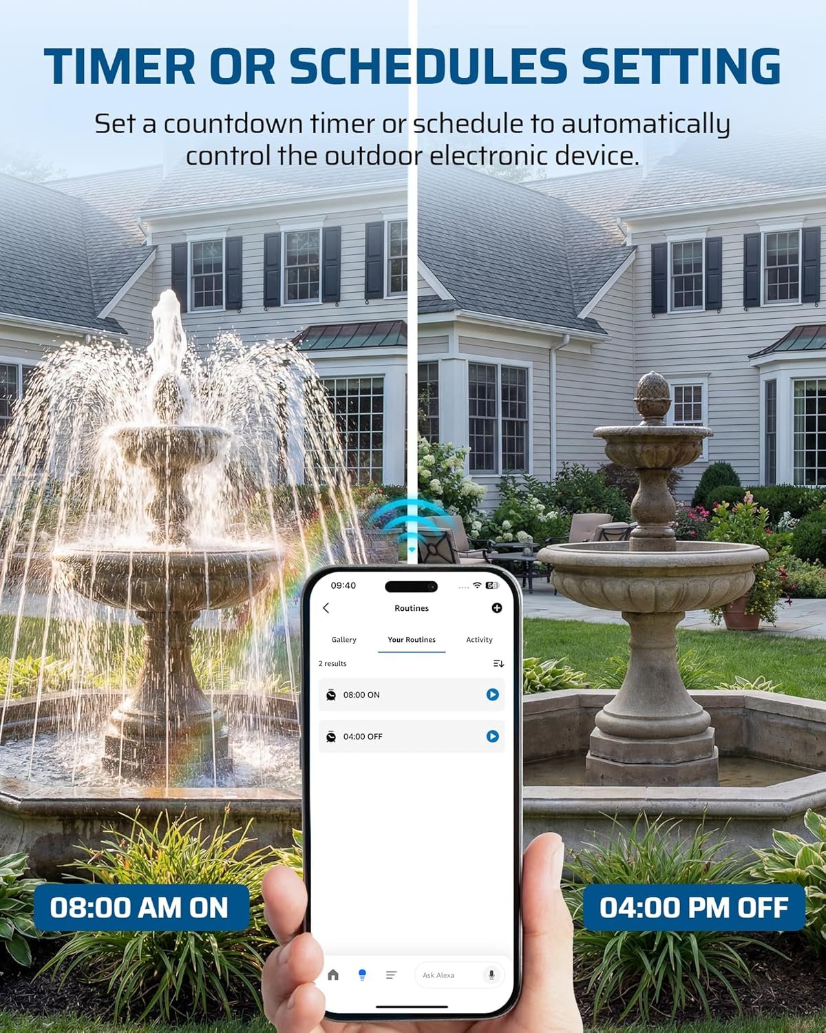 DEWENWILS Matter Pool Pump Timer, Matter Hub Required, 240V 3HP 40A, Metal Enclosure, Heavy Duty Timer Switch Works with Apple HomeKit, Amazon Alexa, Google Home, SmartThings, ETL Listed - Image 9
