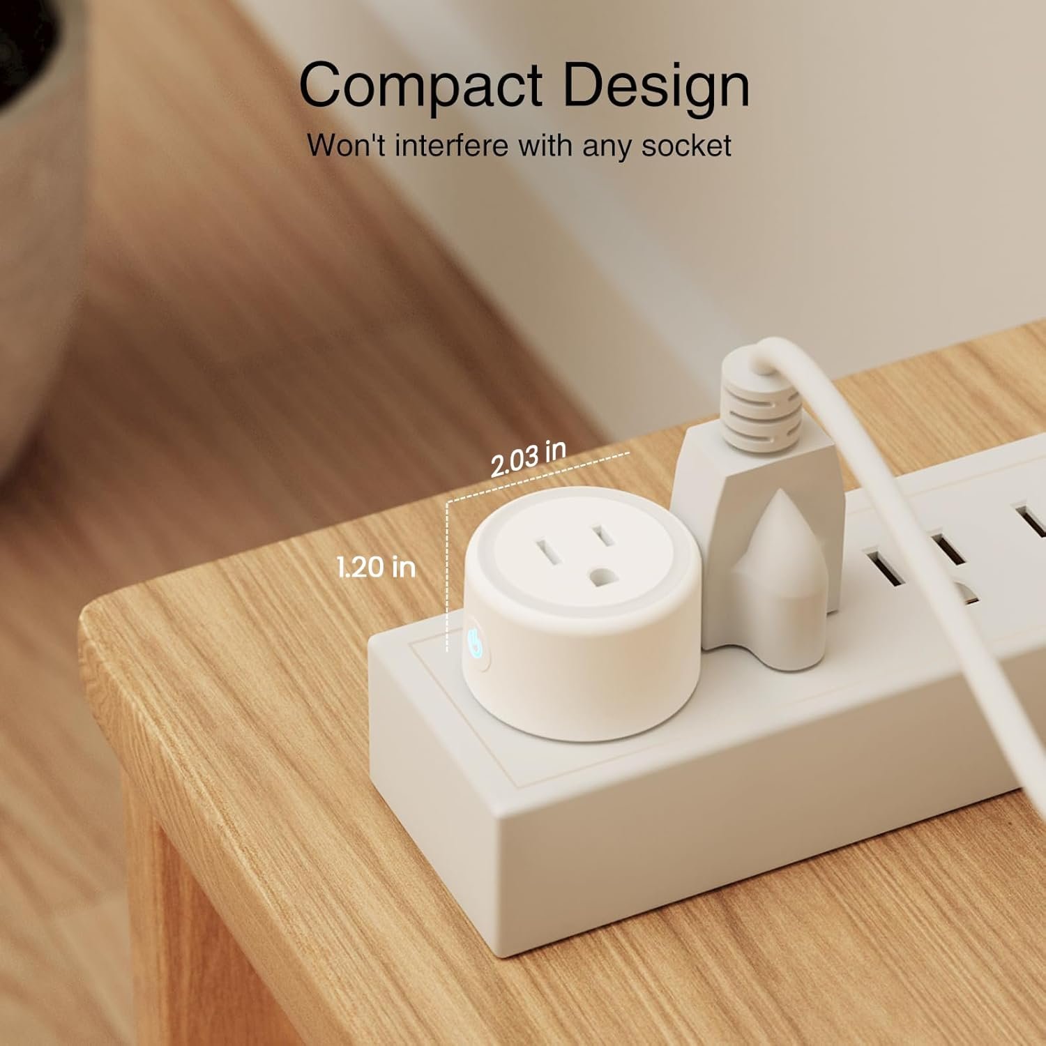 GHome Smart Plug, WiFi Smart Plugs Work with Alexa and Google Home, Smart Outlet Timer with APP Remote Control, 2.4GHz Wi-Fi Only, No Hub Required, ETL FCC Listed, White - Image 4