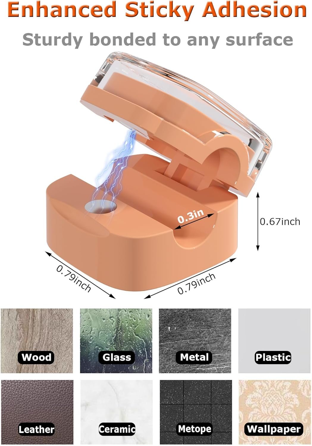Magnetic Cable Clips, Adjustable Cord Holder Management, Adhesive Wire Keeper Organizer for Home Office Desk Phone PC Car Wall Desktop Nightstand Appliance (8-Pack Crystal Multicolor) - Image 5