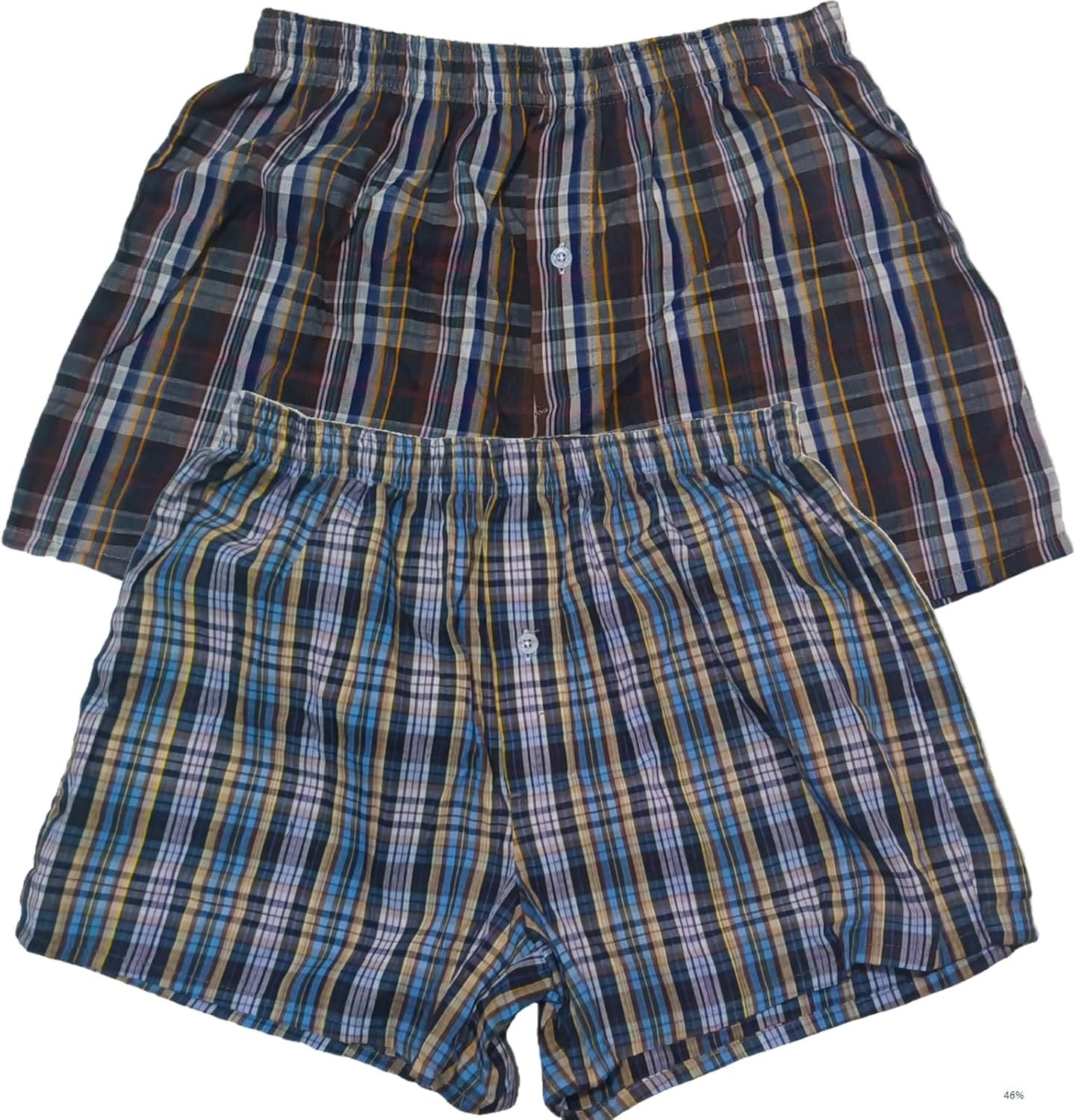 Men's Underwear Boxers 2-Pack, Cotton Woven Underwear, Shorts Assorted Colors Boxers for Men Random 2 PCS/SET - Image 3
