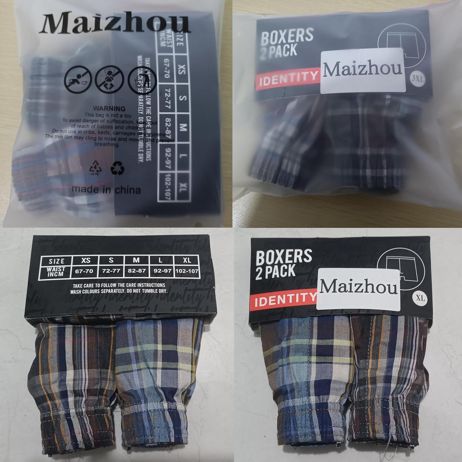 Men's Underwear Boxers 2-Pack, Cotton Woven Underwear, Shorts Assorted Colors Boxers for Men Random 2 PCS/SET - Image 5