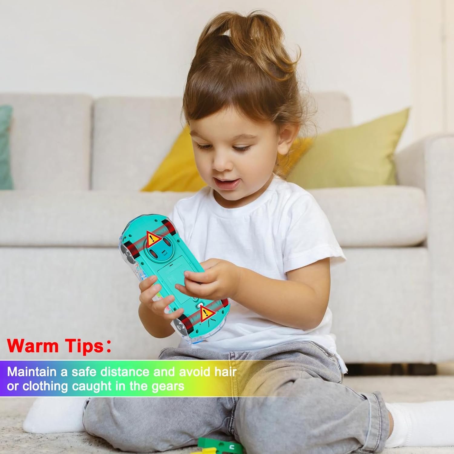 Light Up Transparent Car Toy for Kids, Sensory Toys for Kid, Toy Car with Colorful Moving Gears, Fun Educational Toy for Kids, Birthday Gifts Idea for Boys Girls - Image 8