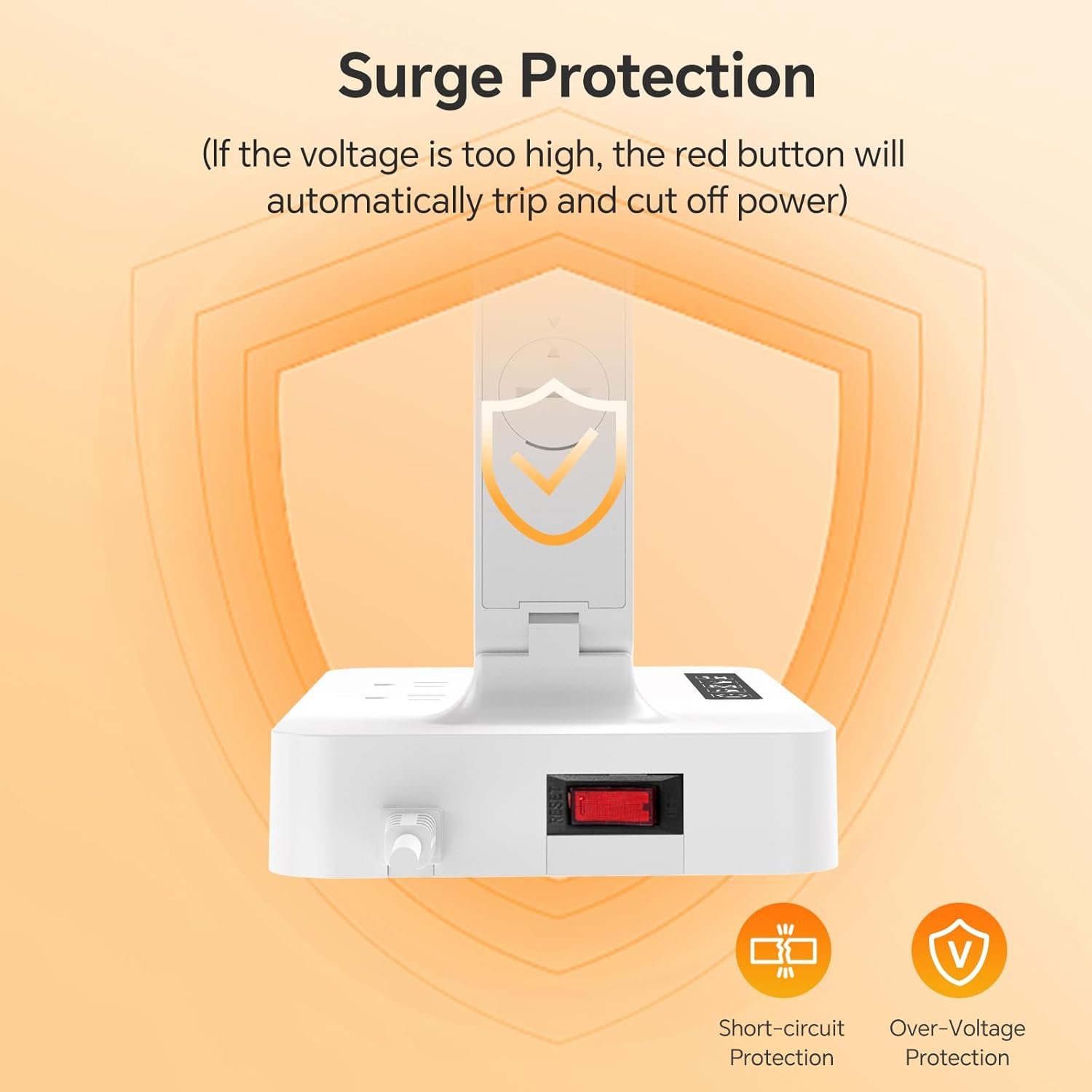 LAOPAO Desk Lamp with USB Charging Port: Power Strip with Surge Protection - 1 Type-C, 1 USB-A Charging Port, 2 AC Power Outlets, Desk Lamps for Home Office College Dorm Room Essentials - Image 6