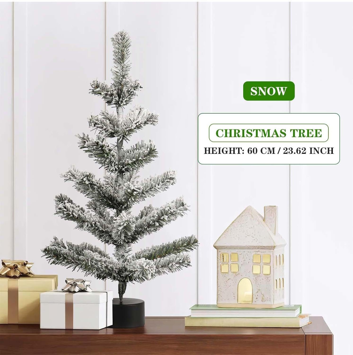 Generic 24-Inch Decorative Christmas Tree, Pink, Snow White, Champagne Colors, Holiday Home Decor, 60cm Artificial Pine Tree (Champagne Color) - Image 8