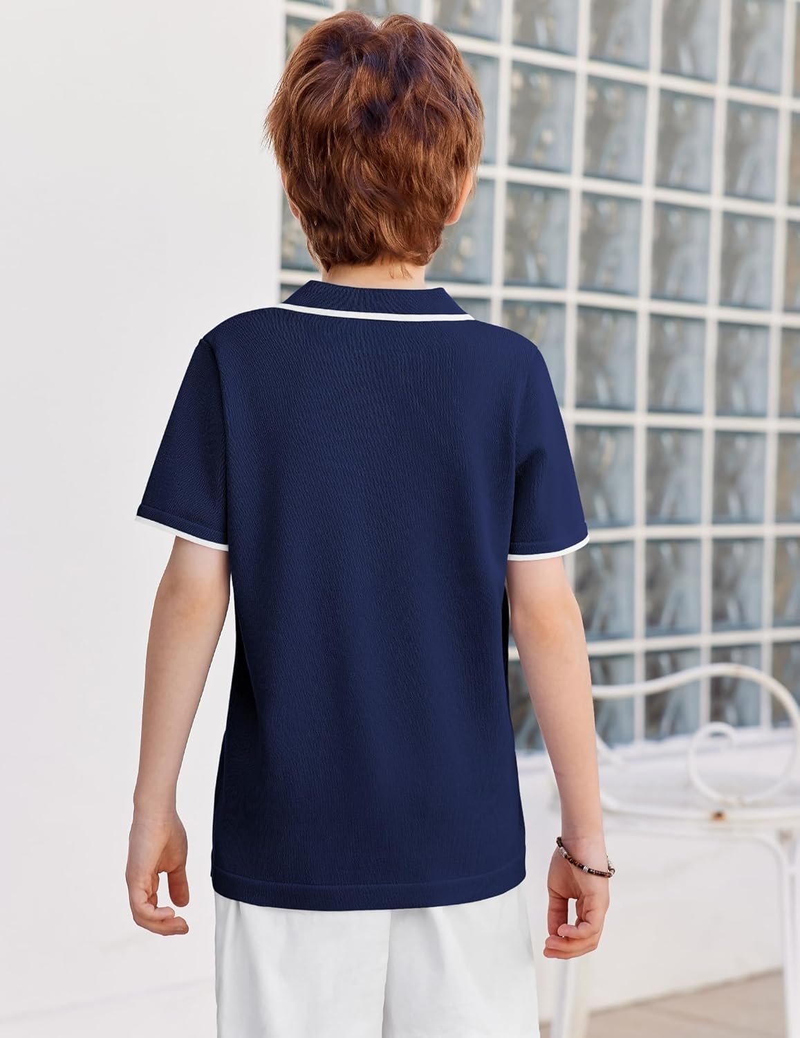 Arshiner Boys Polo Shirts Short Sleeve Vintage Knit Golf Shirts School Uniform Shirt Kids Casual Tee Tops for 4-14 Years - Image 4