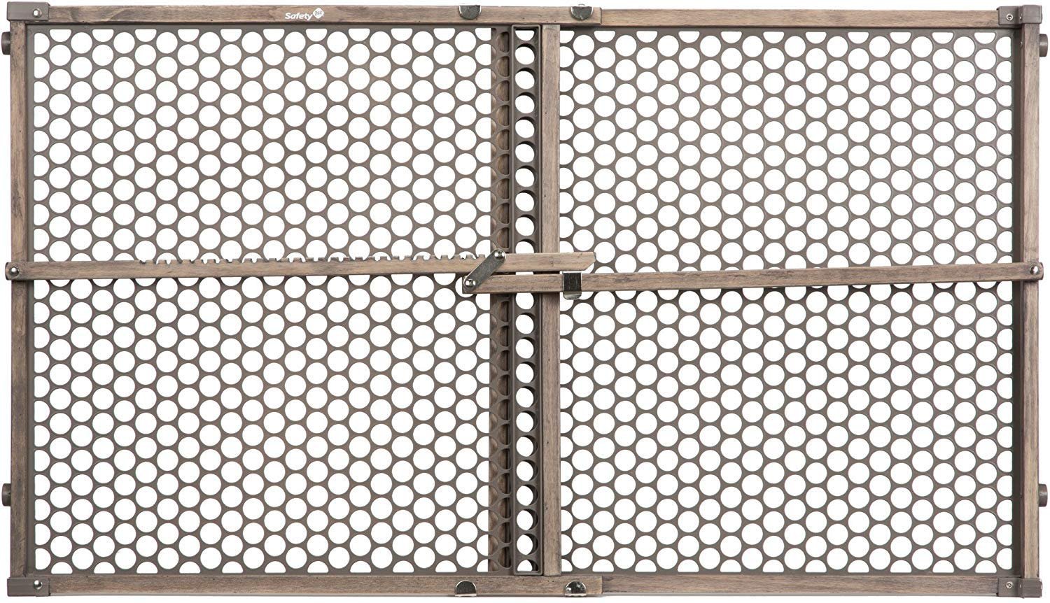 Safety 1st Adjustable Baby Gate for Doorways, Pressure Mount Fastening Gates for Pets, Toddlers, Babies, Children, Vintage Wood, Grey - Image 7