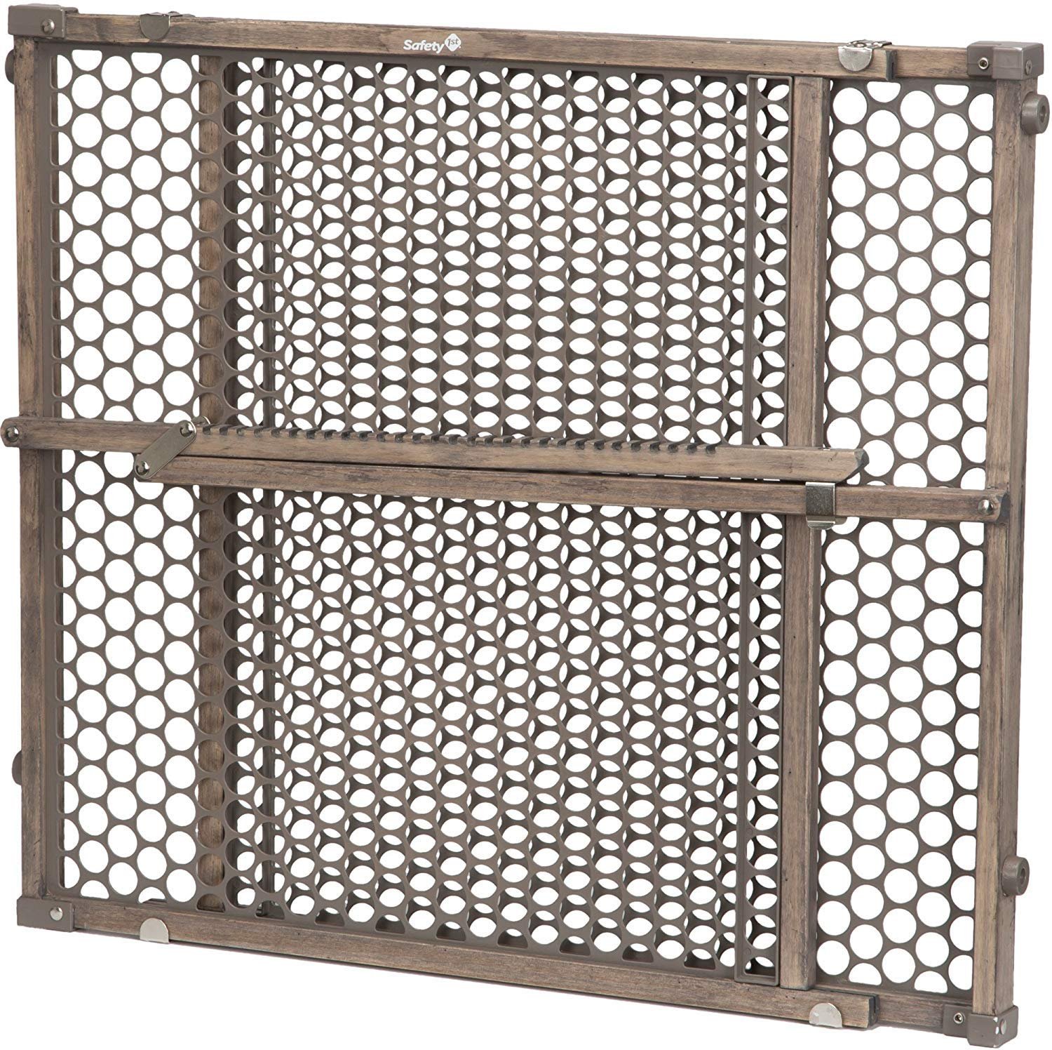 Safety 1st Adjustable Baby Gate for Doorways, Pressure Mount Fastening Gates for Pets, Toddlers, Babies, Children, Vintage Wood, Grey - Image 8