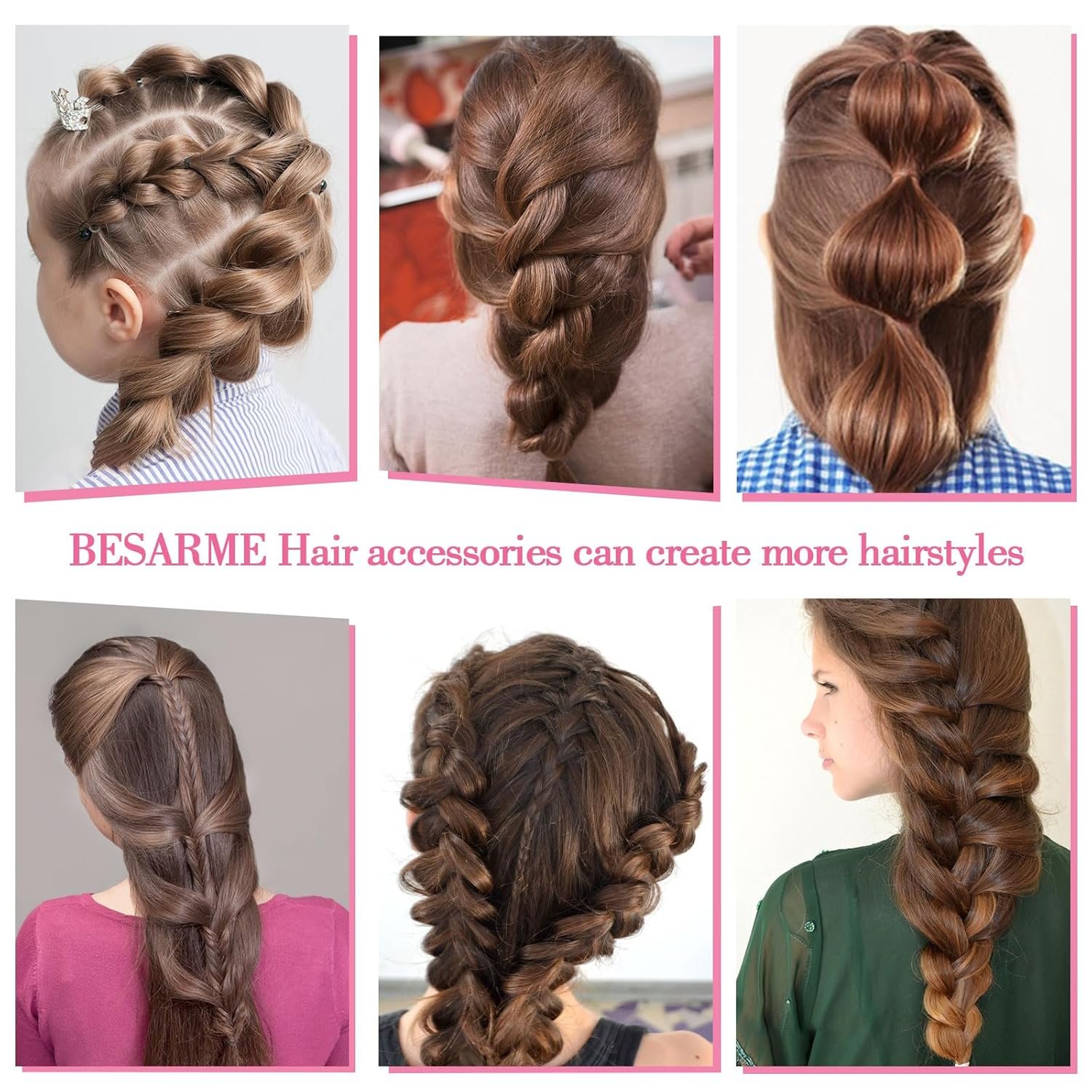 BESARME 28 Colors Rubber Bands for Hairs with 8 Styling Tools, 1500 Pcs Hair Elastics Baby Toddler Small Hair Ties for Girls Hairs Accessories for Women - Image 7