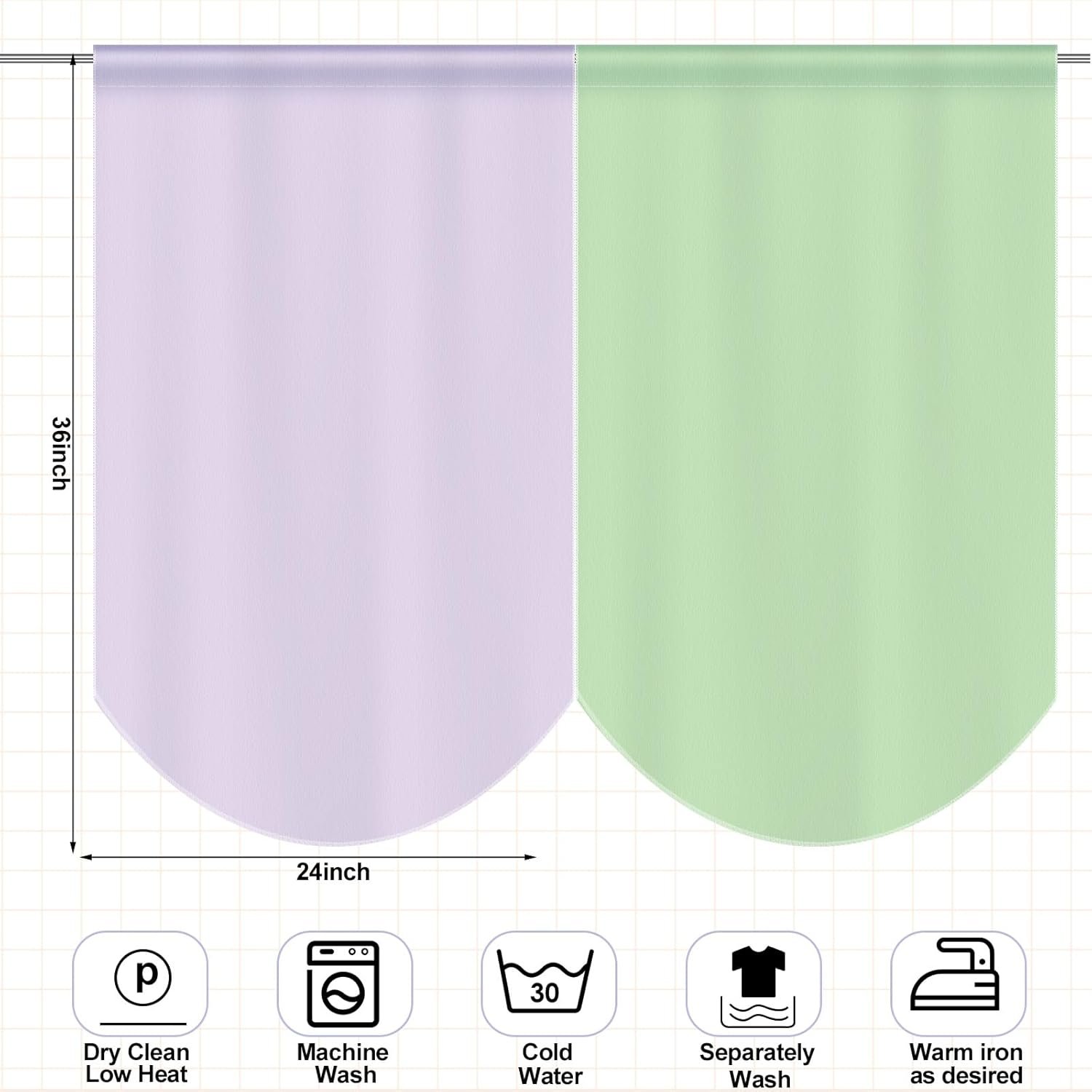 SmoothNovelty 6 Pcs School Classroom Curtains Back to Classroom Colorful Curtains for Kindergarten Daycare Primary Bedroom Playroom Room Decor(Pastel) - Image 4