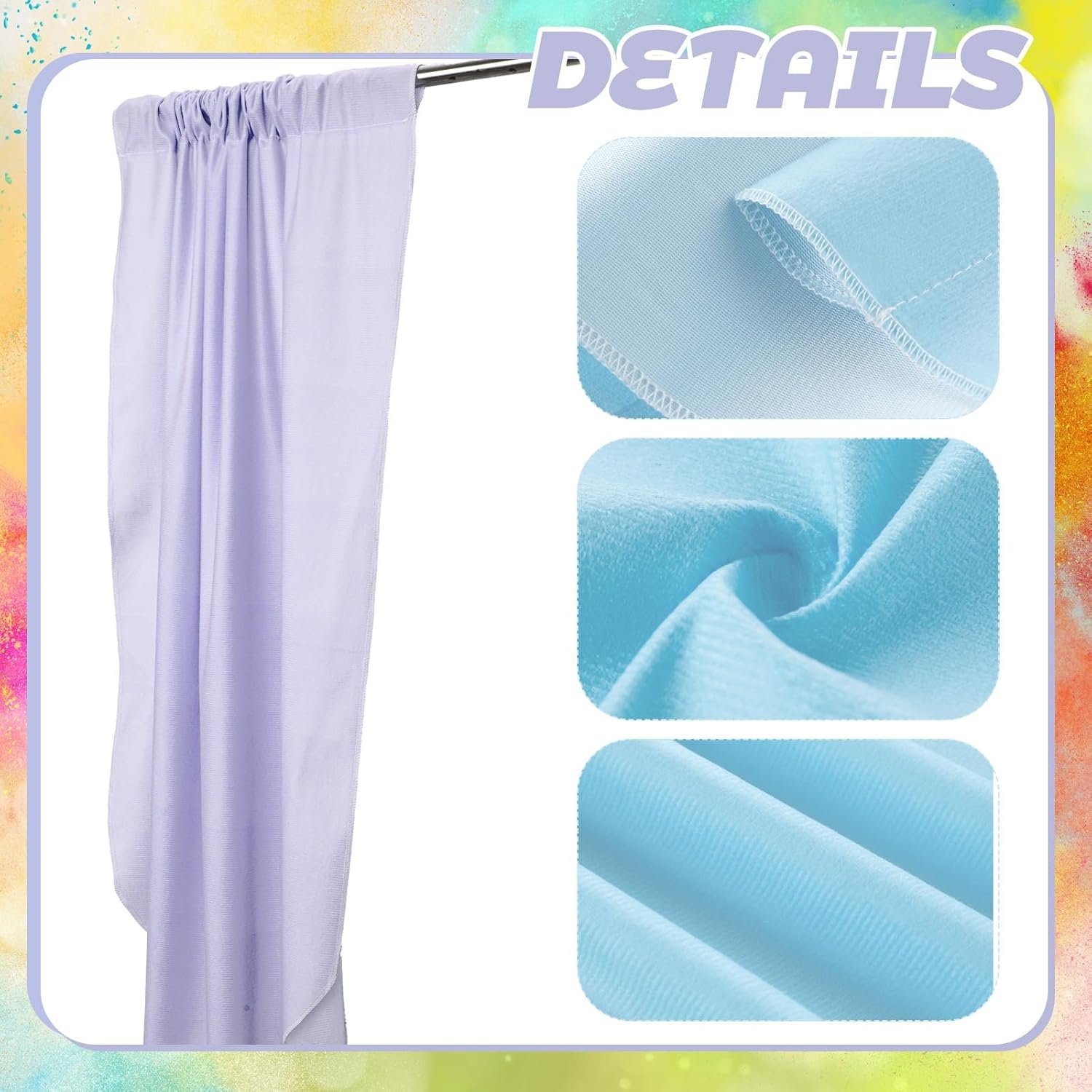 SmoothNovelty 6 Pcs School Classroom Curtains Back to Classroom Colorful Curtains for Kindergarten Daycare Primary Bedroom Playroom Room Decor(Pastel) - Image 5