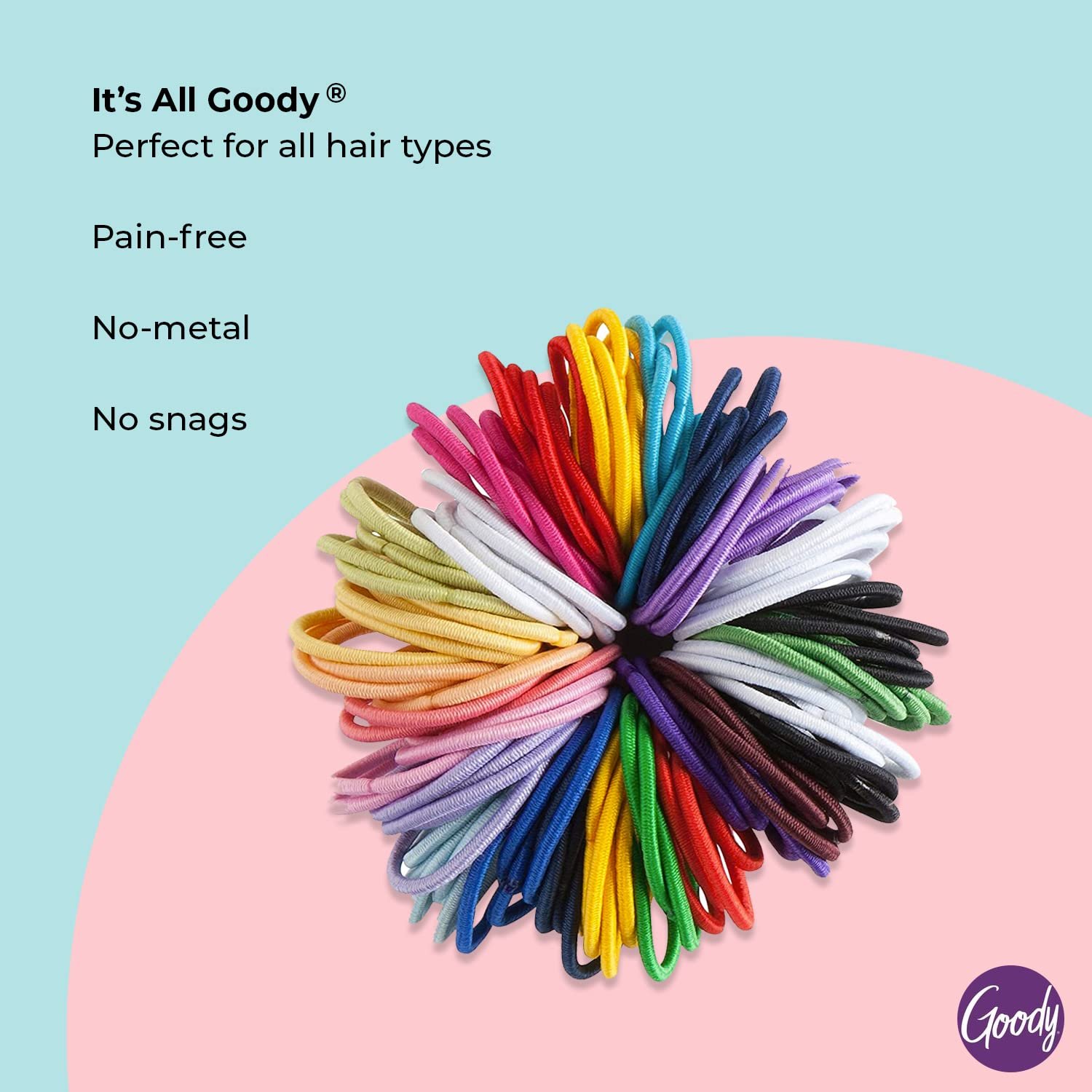 Goody Kids Ouchless Hair Elastics – No Pull, No Breakage, Tangle-Free Hold for Fine Hair – 40 Count, Assorted Colors, Long-Lasting Ponytail Holders for Girls & Boys - Image 4