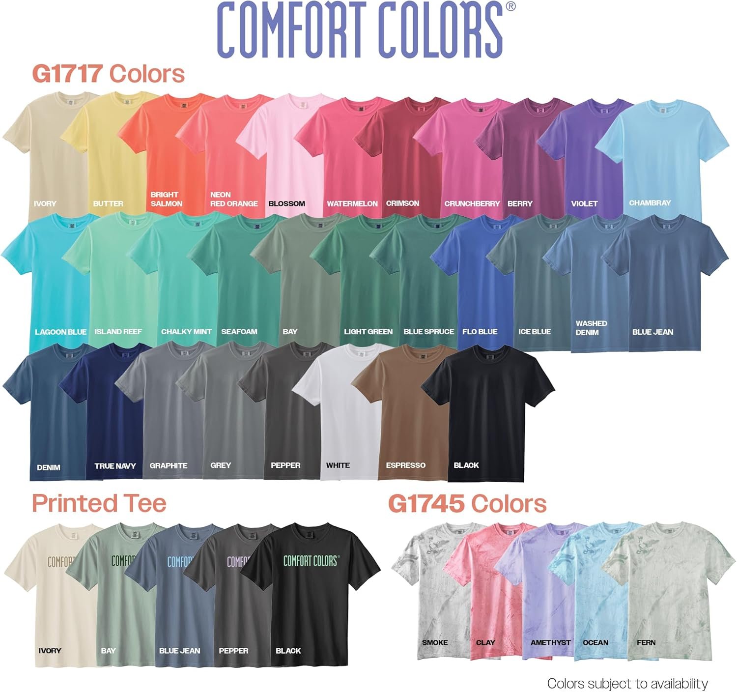 Comfort Colors Adult Heavyweight Short Sleeve Tee, Style G1717/G1745, Multipack - Image 7