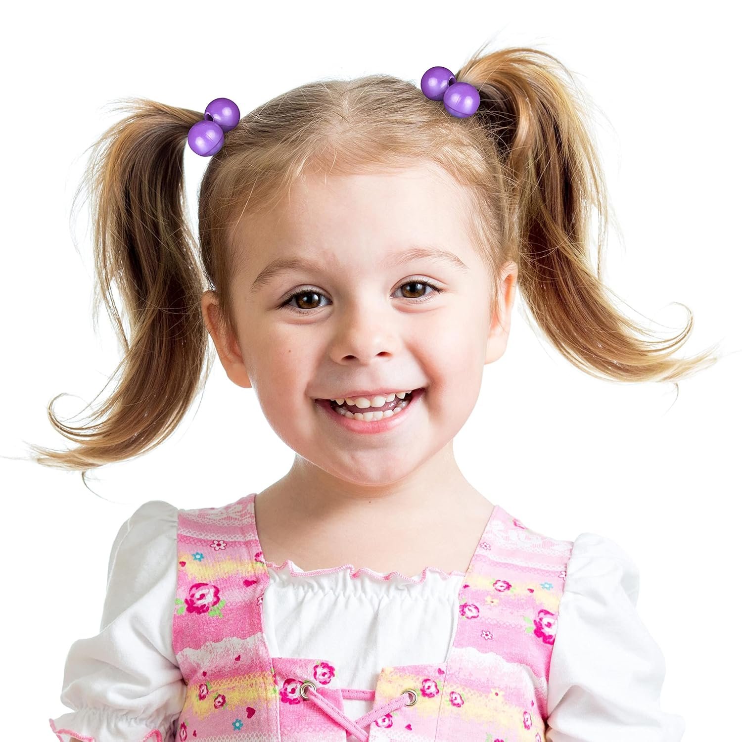 24pc Marble Finish Twin Bead Ponytail Ball Hair Elastics – Brightly Colored Hair Ties for Girls & Toddlers | Fun Kids Hair Accessories | Colorful Ponytail Balls Cute - Image 8