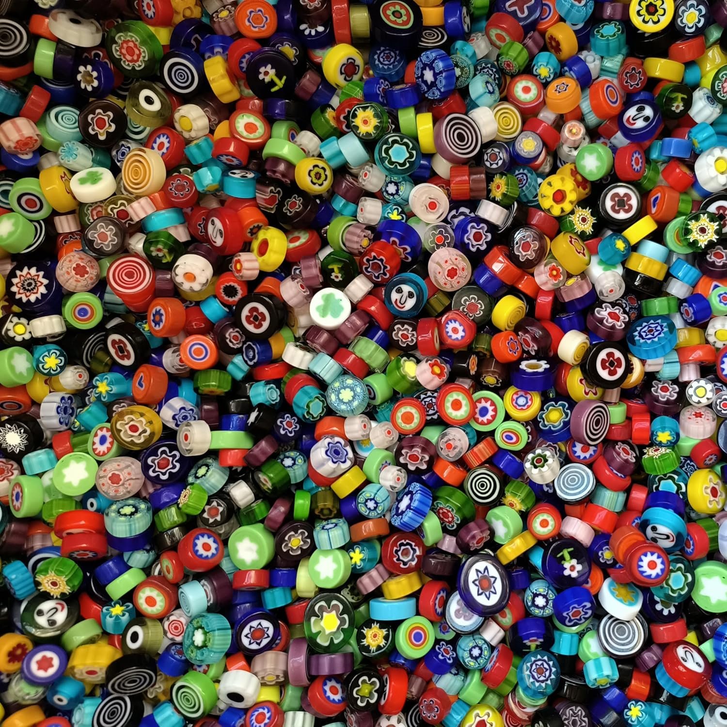 EDFLIFE Flat Glass Millefiori for Mosaic Making Supplies, Mosaic Tiles for Crafts with Assorted Flower Glass Tiles, Mosaic Kits for Adults DIY Decorations, No Hole (Mixed Pattern) - Image 10