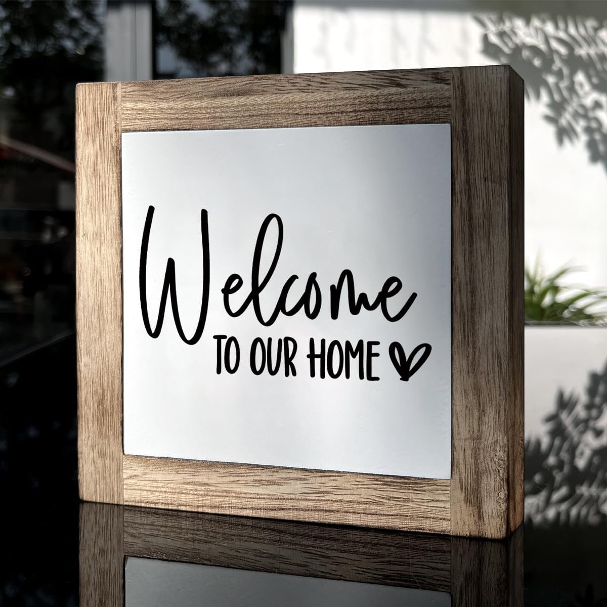 Welcome Sign, Wooden Box Signs for Home Decor, Freestanding Welcome Decor Sign, Farmhouse Decor for Entryway, Front Door Decortion, Housewarming Tabletop Decortion - Image 4