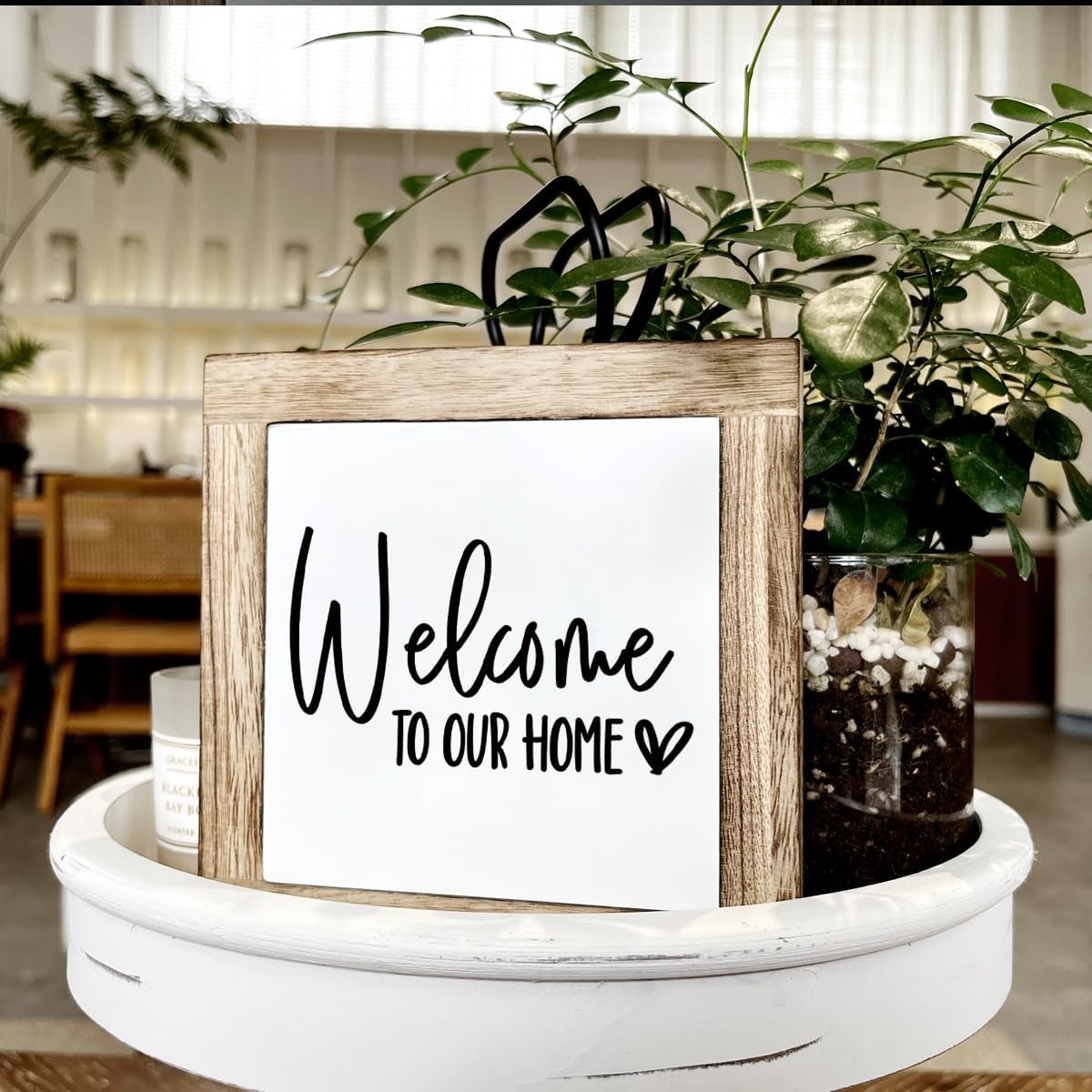 Welcome Sign, Wooden Box Signs for Home Decor, Freestanding Welcome Decor Sign, Farmhouse Decor for Entryway, Front Door Decortion, Housewarming Tabletop Decortion - Image 5