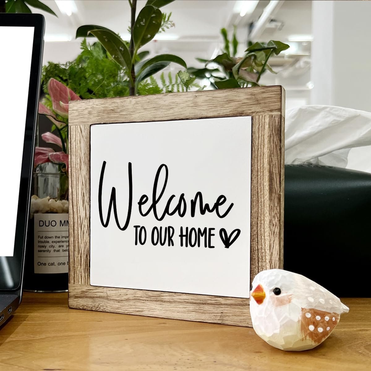 Welcome Sign, Wooden Box Signs for Home Decor, Freestanding Welcome Decor Sign, Farmhouse Decor for Entryway, Front Door Decortion, Housewarming Tabletop Decortion - Image 7