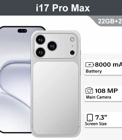 HOT NEW High Quality i17 Pro Max Original 7.3" HD Global Version Intelligent Standby 8000mAh Battery Dual Card 2TB 1
