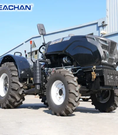 High Quality Mini Diesel Tractor Four Wheel Drive Power Tillage Tractor 80 HP Rubber Tire Rice Field Farm Tractors Customized 1