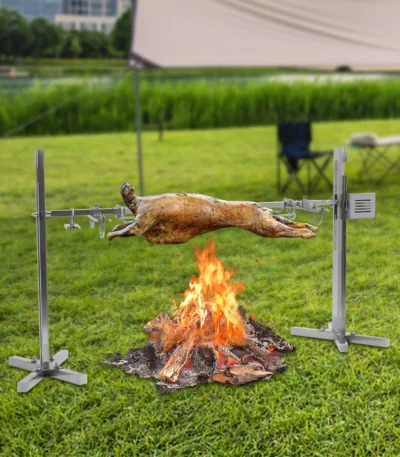 Barbecue Skewer with BBQ Skewer Stainless Steel 15 W Big Torque Motor 30 kg Electric Rotisserie with Motor Rotisserie 220 V 1
