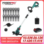 20V Grass Trimmer and Edge Lawn Mower Cutter 26cm Cutting Diameter Adjustable Cutting Angle, Telescopic Shaft, Auxiliary Handle