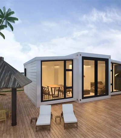 40ft Luxury Folding Container House Modular Prefabricated Home Steel Structure Mobile Tiny House for Granny Flat Garden Room 1