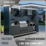 Mobile folding kitchen, outdoor campsite, scenic area, courtyard, barbecue party, high-end open kitchen