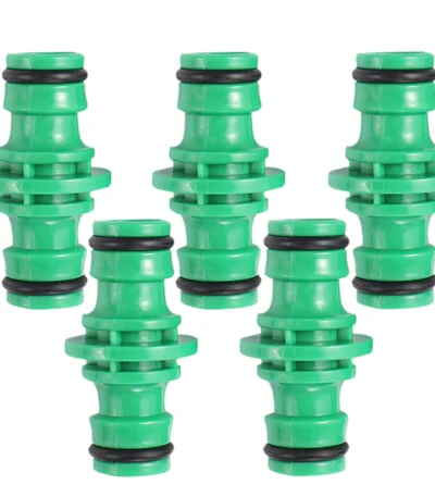 5Pcs Double Plug Hose Connector Extender for Garden Pipe Connecting Fast Release Quick Joint Irrigation Watering System Fitting 1