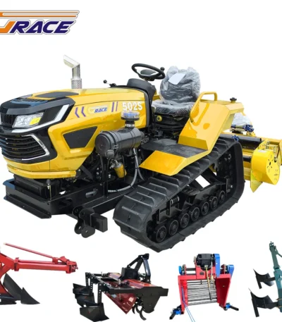 Customization Discount Price Mini 50hp diesel Power Tiller Cultivators Agricultural Farming Machine Crawler Tractor 1