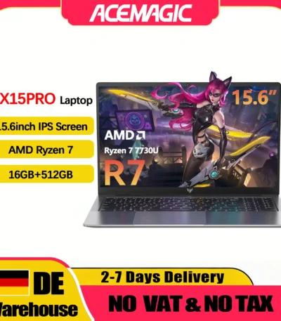 ACEMAGIC LX15PRO Laptop Computer AMD Ryzen 7 7730U Windows Laptop 15.6-in IPS 16GB DDR4 512GB NVMe SSD Numeric Keyboard 1