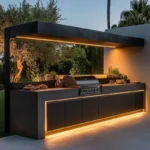 Modular Outdoor BBQ Kitchen BBQ Pod Outdoor Kitchen Grill Island Portable Modular Cooking Station Modular Outdoor BBQ Kitchen