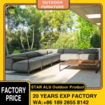 Metal Balcony Furniture Set, Mediterranean Luxury Home Leisure Terrace Furniture Cushions, Outdoor Furniture, Garden Metal Sofa