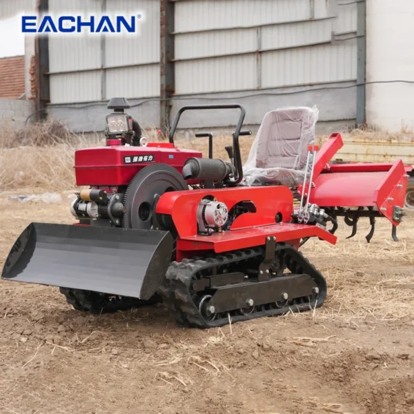 25HP 30HP Diesel Rotary Tiller Agriculture Rotary Cultivator Machine All Terrain Crawler Rotary Tiller Cultivator Customized 1