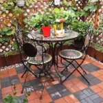 Outdoor mosaic leisure balcony table and chairs coffee table three-piece set bar cafe table and chairs