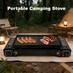 2500W BDZ-2×168 Dual Head Barbecue Gas Stove With Baking Tray And Handle Box Camping Stove with Baking Tray&Portable Case