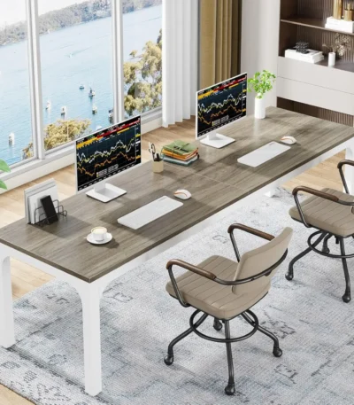 78.7 Inches Extra Long Computer Desk 2 Person Desk, Double Long Desk, Workstaion for Home Office 1