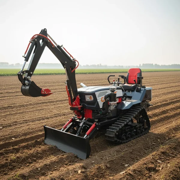 35HP Waterproof Mini Track Tractor Multi Purpose Farm Crawler Tractor Front Loader Digger Plow Trencher EPA 1