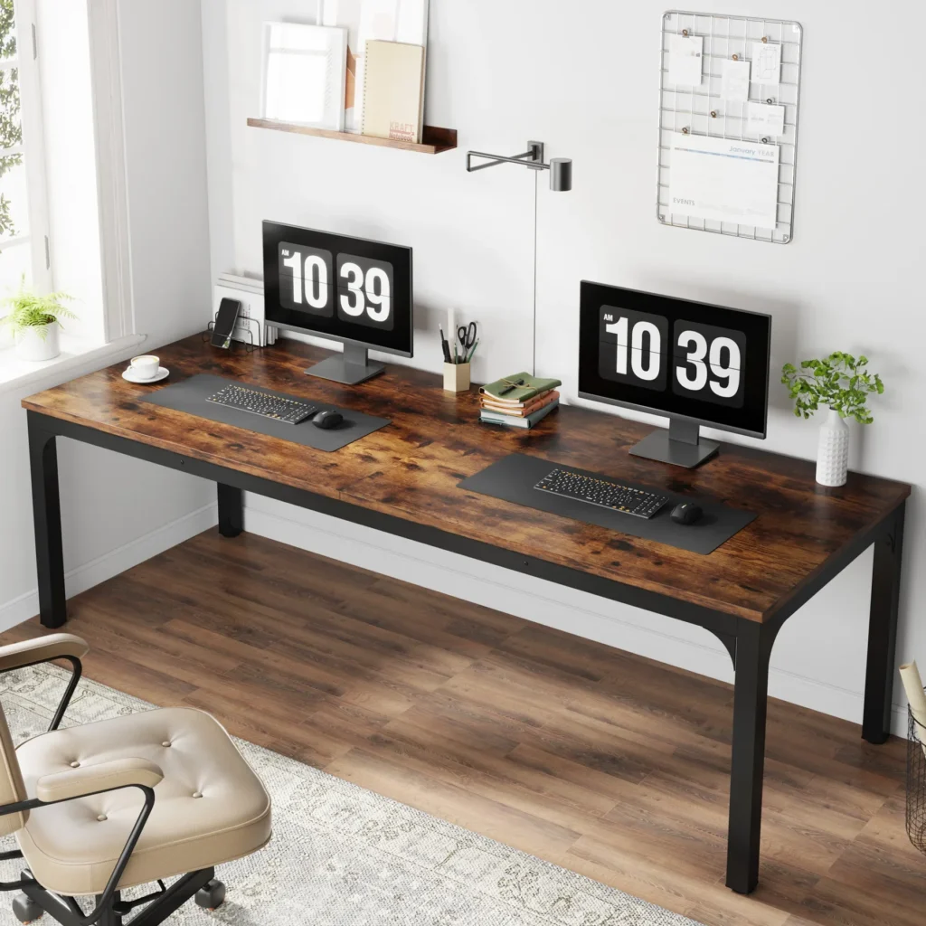 Tribesigns 78.7 Inches Extra Long Computer Desk 2 Person Desk, Double Long Desk, Workstaion for Home Office 1