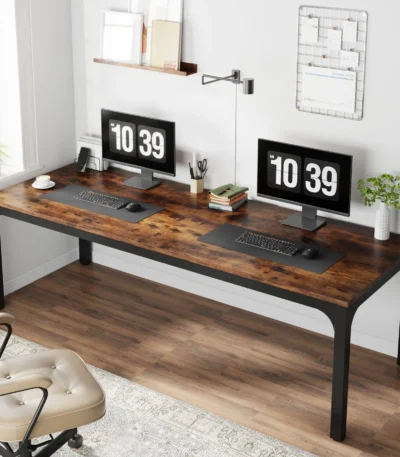 Tribesigns 78.7 Inches Extra Long Computer Desk 2 Person Desk, Double Long Desk, Workstaion for Home Office 1