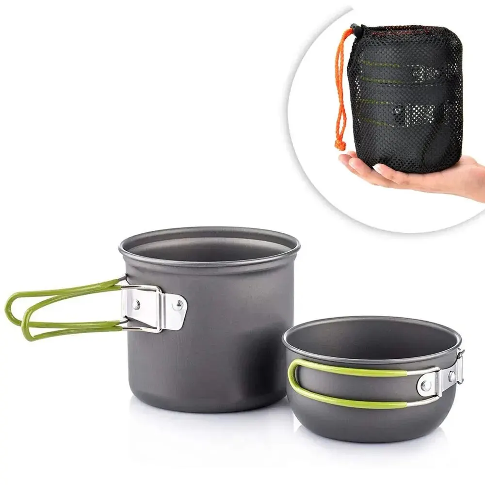 Camping Cookware Mess Kit Ultralight Camping Pot Set Outdoor Cooking Tableware for Hiking Trekking Picnic Fishing Mountaineering Camping Cookware Mess Kit Ultralight Camping Pot Set Outdoor Cooking Tableware for Hiking Trekking Picnic Fishing Mountaineering