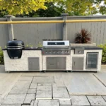 Modern Premium Outdoor Kitchen All-in-One Solution from Compact Grills to Deluxe Setups with BBQ Gas Grill Sink and Kamado