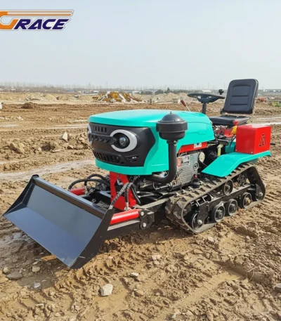 120HP Heavy Duty Crawler Tractor Ditching Digging Bulldozing Grass Cutting Snow Sweeping Yard Construction Tool 1