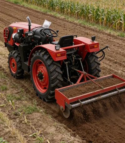 Customized Four Wheel Diesel Agricultural Tractor Supplied with Small Wheel Rotary Tiller and Mini Cultivator 1