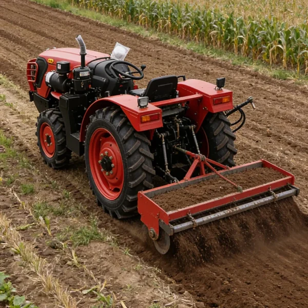 Customized Four Wheel Diesel Agricultural Tractor Supplied with Small Wheel Rotary Tiller and Mini Cultivator 1