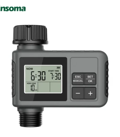 Insoma Automatic Water Timer Intelligent Irrigation Watering System Sprinkler Timer Garden Programmer Equipment IPX7 LCD Display 1