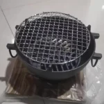 Cast Iron Charcoal Grill,Portable Round BBQ Smoker with Handle for Outdoor Backyard Camping Multi-Function Fire Pit&Patio Grill