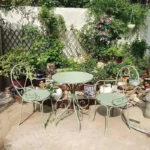 European Iron Open-air Patio Furniture Outdoor Set for Home Garden Furniture Sets Minimalist Balcony Outdoor Table and Chair Set
